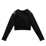 Golden Waves Women's Longsleeve Crop Top XMARTIAL