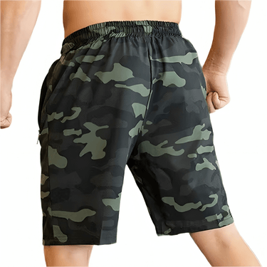 Green Summit Drawstring Camo Shorts XMARTIAL