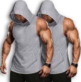 Grey Sleeveless Hoodie (Pack of 2) XMARTIAL