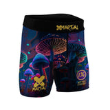 Indigo Mushroom BJJ/MMA Compression Shorts XMARTIAL