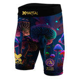 Indigo Mushroom BJJ/MMA Compression Shorts XMARTIAL