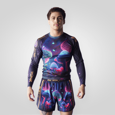 Indigo Mushroom BJJ Rash Guard XMARTIAL