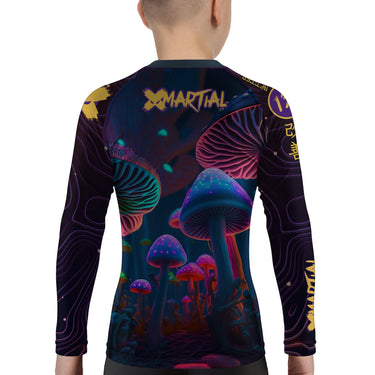 Indigo Mushroom Kids Rash Guard XMARTIAL