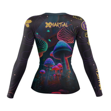 Indigo Mushroom Women's Rash Guard XMARTIAL