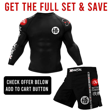 Kanji Black 2.0 Hybrid BJJ/MMA Shorts XMARTIAL