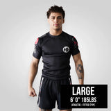 Kanji Black BJJ Rash Guard XMARTIAL