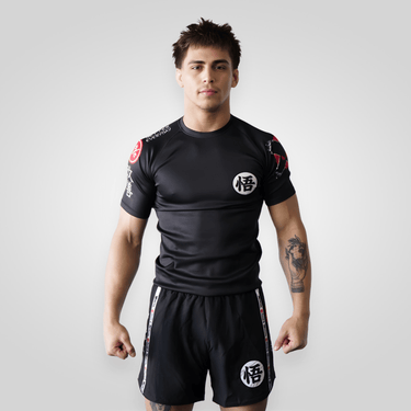 Kanji Black BJJ Rash Guard XMARTIAL