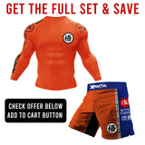 Kanji Orange 2.0 Hybrid BJJ/MMA Shorts XMARTIAL