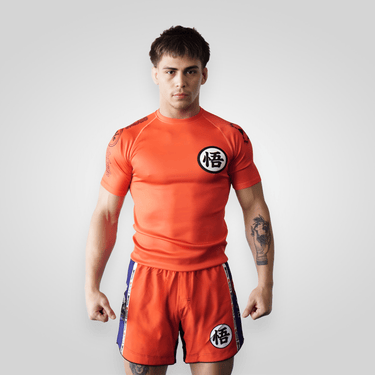 Kanji Orange BJJ Rash Guard XMARTIAL