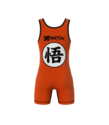 Kanji Orange Kids Wrestling Singlet XMARTIAL