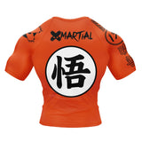 Kanji Orange Rash Guard XMARTIAL