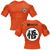 Kanji Orange Rash Guard XMARTIAL