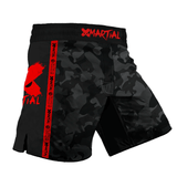 Kids BJJ/MMA Shorts Black Camo Fight Team X-Tech 25 Series XMARTIAL