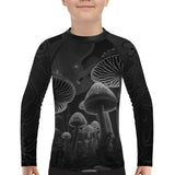 Kids BJJ Rash Guard Black Indigo Mushroom X-Tech 25 Series XMARTIAL