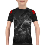 Kids BJJ Rash Guard Black Indigo Mushroom X-Tech 25 Series XMARTIAL