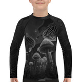 Kids BJJ Rash Guard Black Indigo Mushroom X-Tech 25 Series XMARTIAL