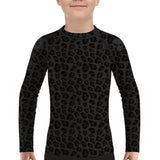 Kids BJJ Rash Guard Black Leopard X-Tech 25 Series XMARTIAL