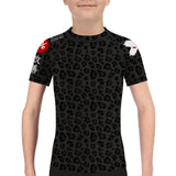 Kids BJJ Rash Guard Black Leopard X-Tech 25 Series XMARTIAL