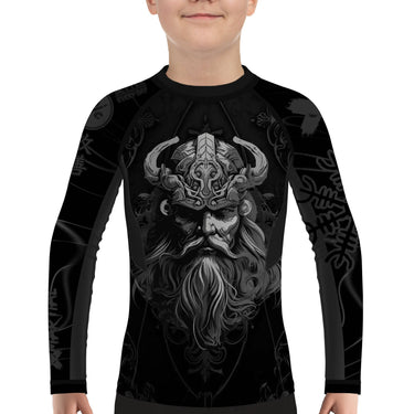 Kids BJJ Rash Guard Black Viking X-Tech 25 Series XMARTIAL