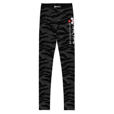 Kids BJJ Spats Black Tiger Camo X-Tech 25 Series XMARTIAL