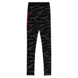 Kids BJJ Spats Black Tiger Camo X-Tech 25 Series XMARTIAL