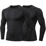 Lightweight Sports Long Sleeve Black Compression Shirt XMARTIAL