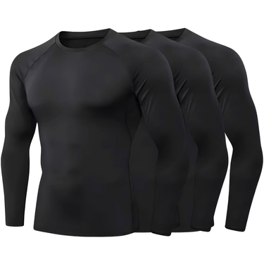 Lightweight Sports Long Sleeve Black Compression Shirt XMARTIAL