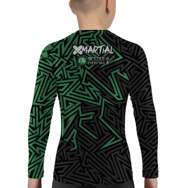 Maze Kids Rank BJJ Rash Guard XMARTIAL