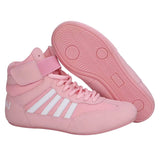 Pink Stripes Youth Wrestling Shoes XMARTIAL