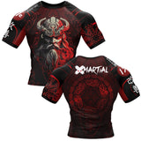 Red Viking BJJ Rash Guard XMARTIAL