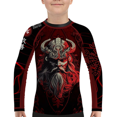 Red Viking Kids BJJ Rash Guard XMARTIAL