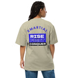 Rise Fight Conquer Oversized Faded T-Shirt XMARTIAL