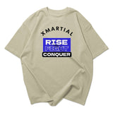 Rise Fight Conquer Oversized Faded T-Shirt XMARTIAL