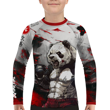 Shredded Panda Kids BJJ Rash Guard XMARTIAL