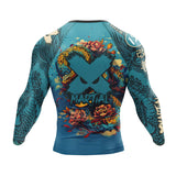 Skull Serpent Blossom BJJ Rash Guard XMARTIAL