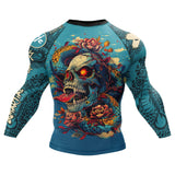 Skull Serpent Blossom BJJ Rash Guard XMARTIAL