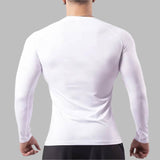 Sleek Long Sleeve White Compression Shirt XMARTIAL