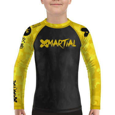 Stealth Camo Kids Rank BJJ Rash Guard XMARTIAL