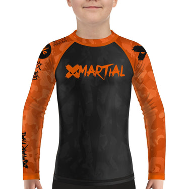 Stealth Camo Kids Rank BJJ Rash Guard XMARTIAL