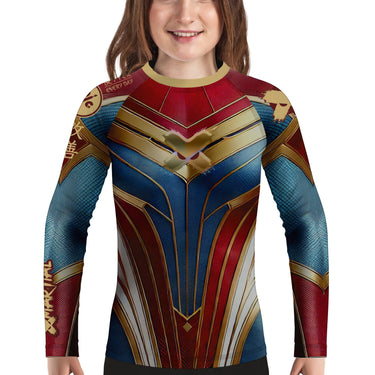 Super Strength Hero Kids BJJ Rash Guard XMARTIAL