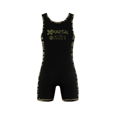 Tiger Camo Kids Wrestling Singlet XMARTIAL