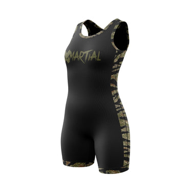 Tiger Camo Women's Wrestling Singlet XMARTIAL