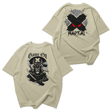 Viking Samurai Oversized Faded T-Shirt XMARTIAL