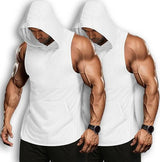 White Sleeveless Hoodie (Pack of 2) XMARTIAL