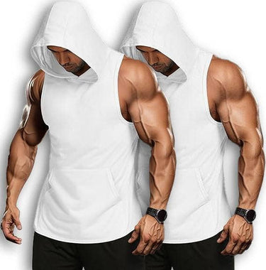 White Sleeveless Hoodie (Pack of 2) XMARTIAL