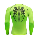 Wing Crest Green Compression Shirt XMARTIAL