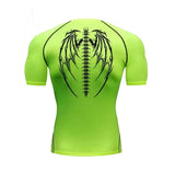 Wing Crest Green Compression Shirt XMARTIAL