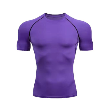 Wing Crest Purple Compression Shirt XMARTIAL