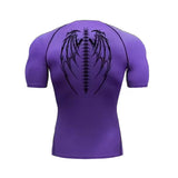 Wing Crest Purple Compression Shirt XMARTIAL