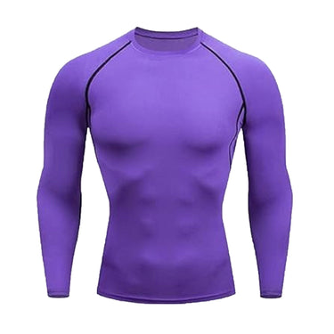 Wing Crest Purple Compression Shirt XMARTIAL